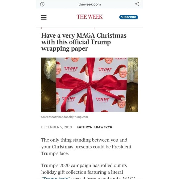 Official Trump MAKE America CHRISTMAS GREAT AGAIN Wrapping Paper Discontinued - Picture 2 of 5